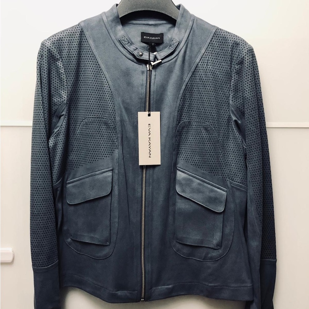 Emporio Armani Men's Perforated Gray Jacket